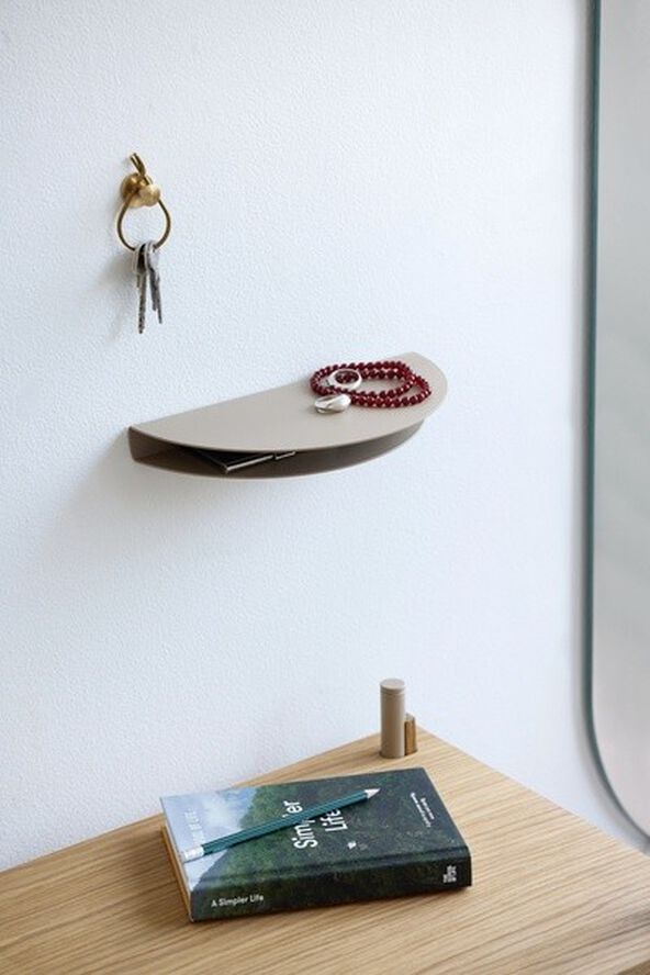 Half Moon Shelf: Warm Grey: Small