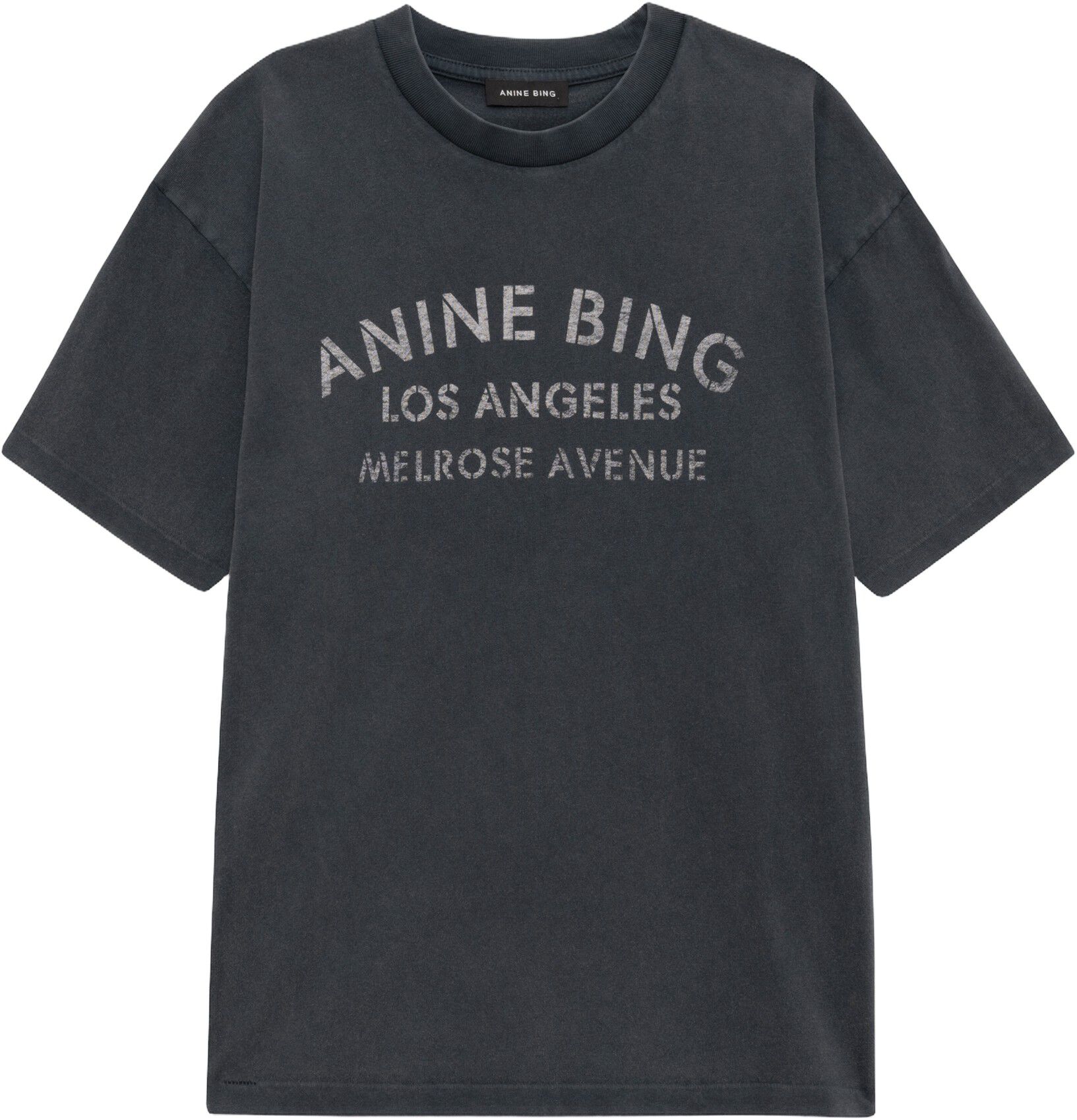 CADE TEE MELROSE STENCIL - WASHED BLACK