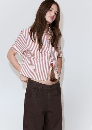 Striped cotton linen shirt