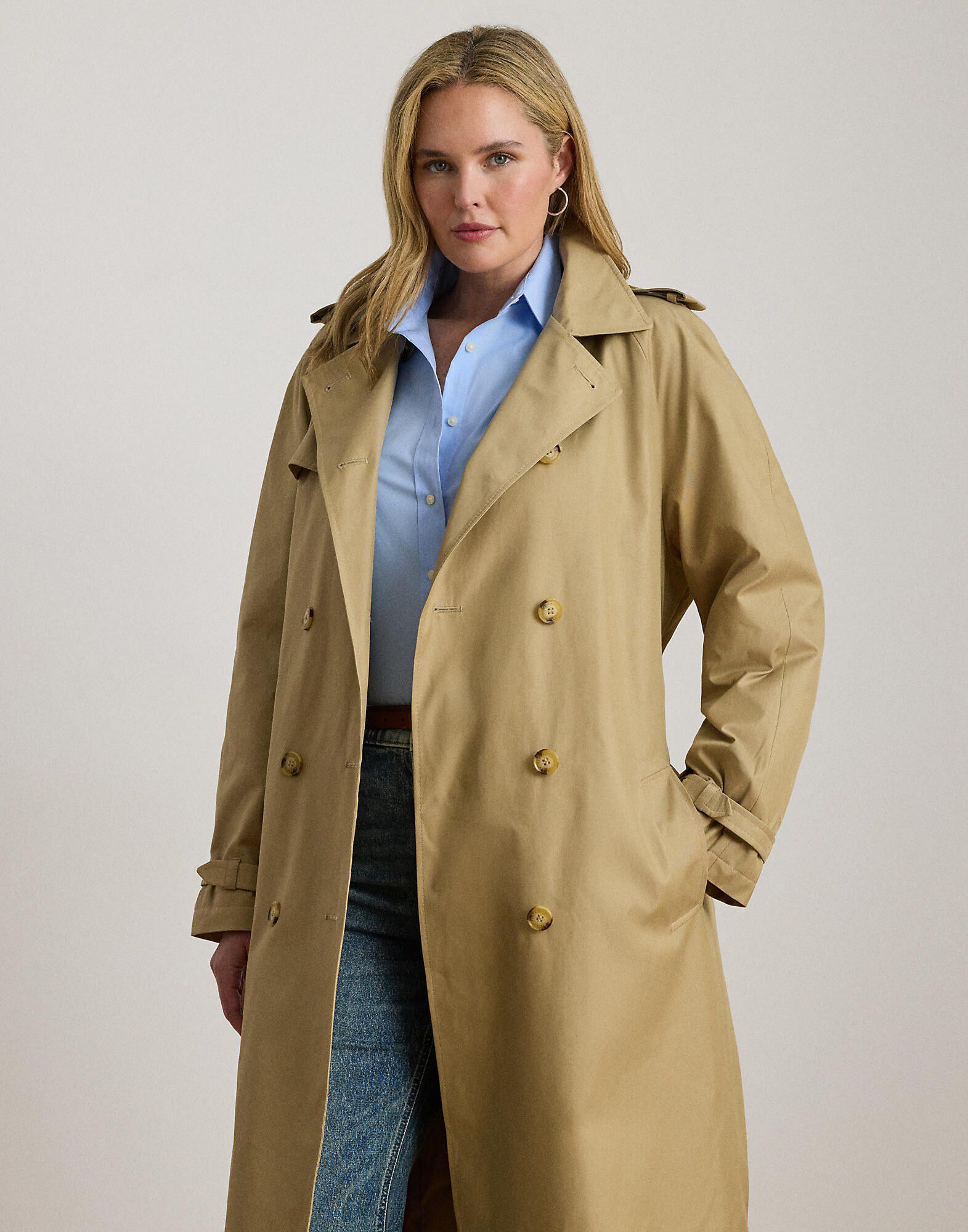 Double-Breasted Belted Trench Coat