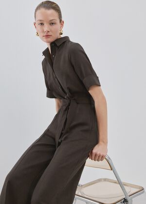 Lyocell shirt jumpsuit