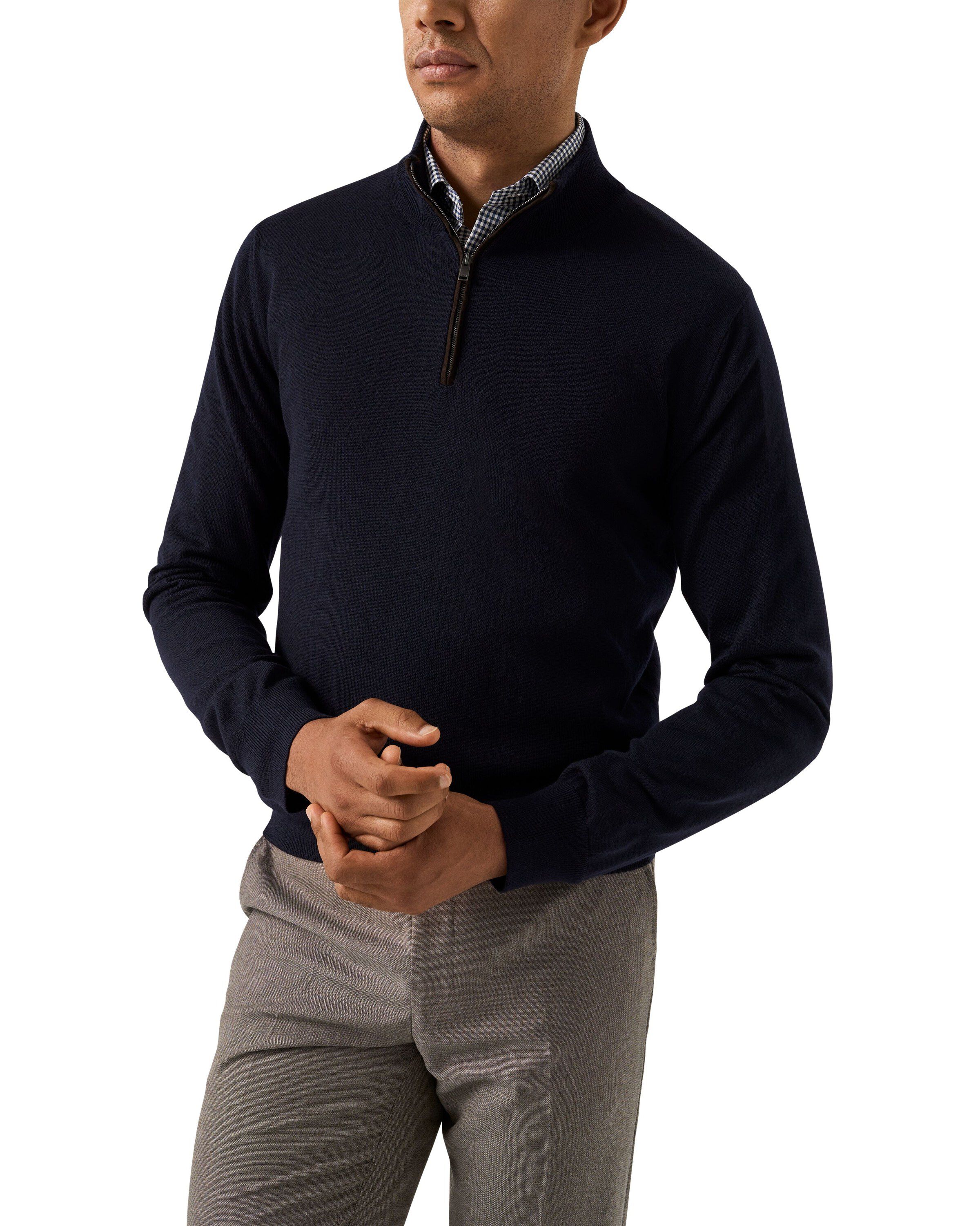 Merino Quarter Zip Knit Polo