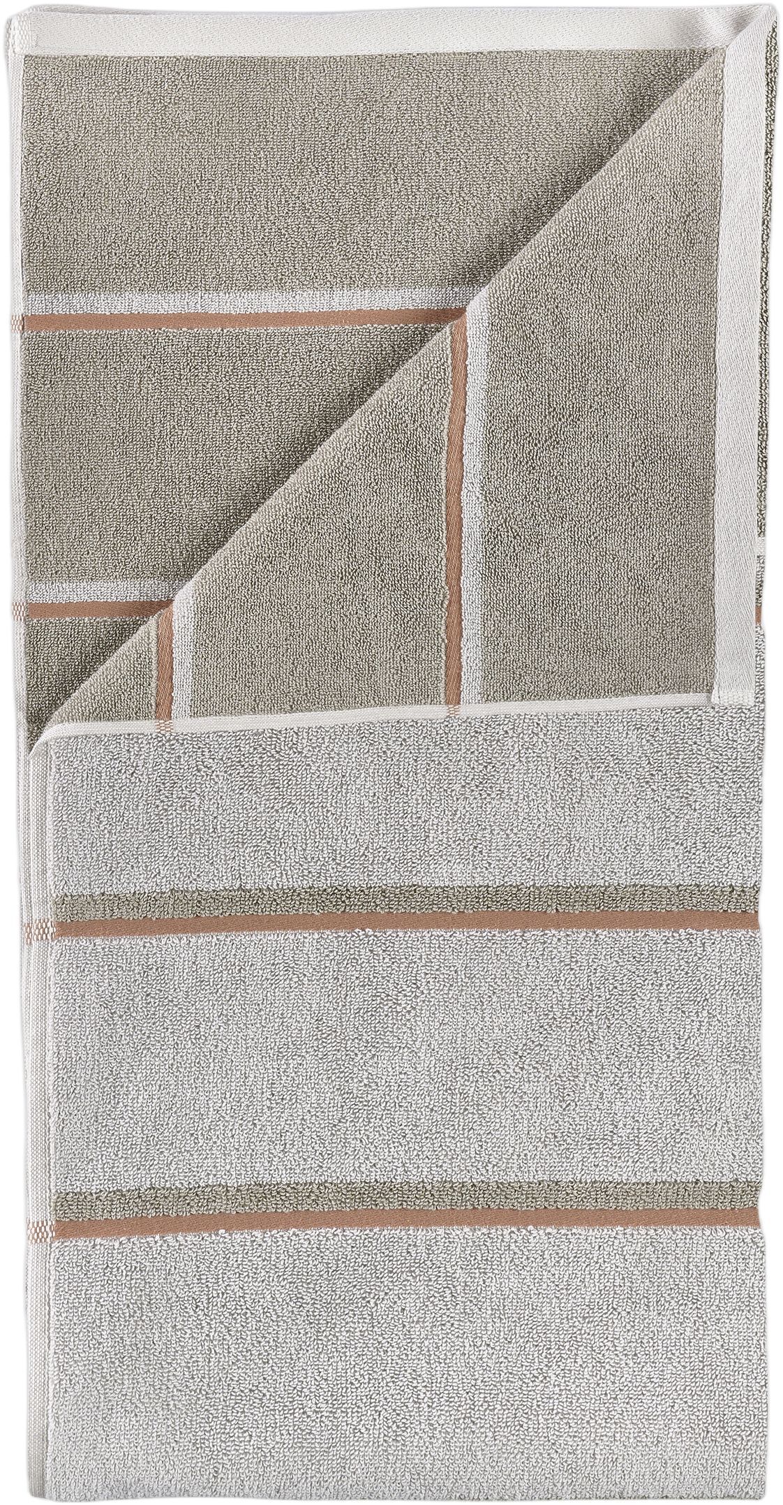 Handduk Sauna 50x100 White/Soft Grey/Eucalyptus