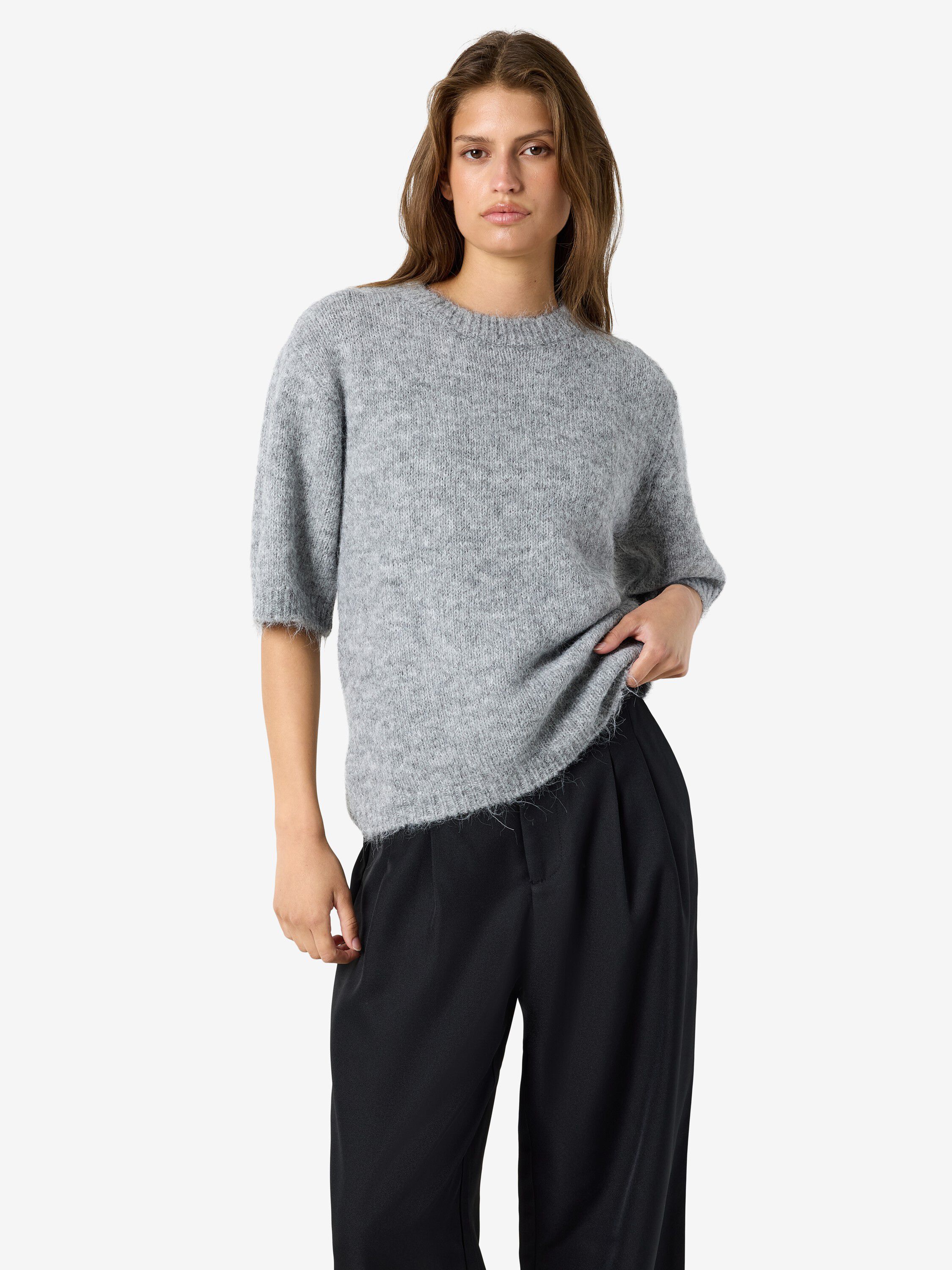 Nmsutton S/S O-Neck stickad noos
