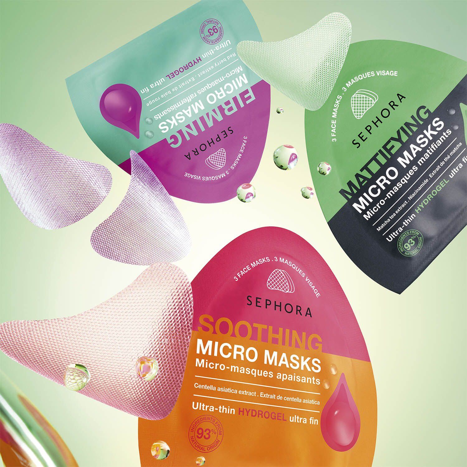 MICRO-MASKS - Ultra-tunna hydrogelmasker