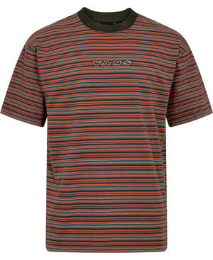 Cameron Stripe SS Knit OBSIDIAN FER