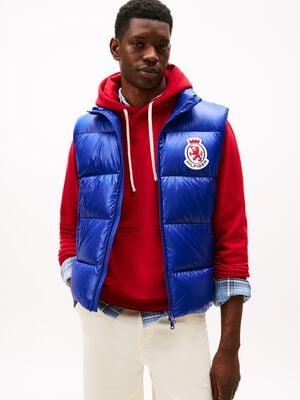 RWB CREST SHINY DOWN VEST
