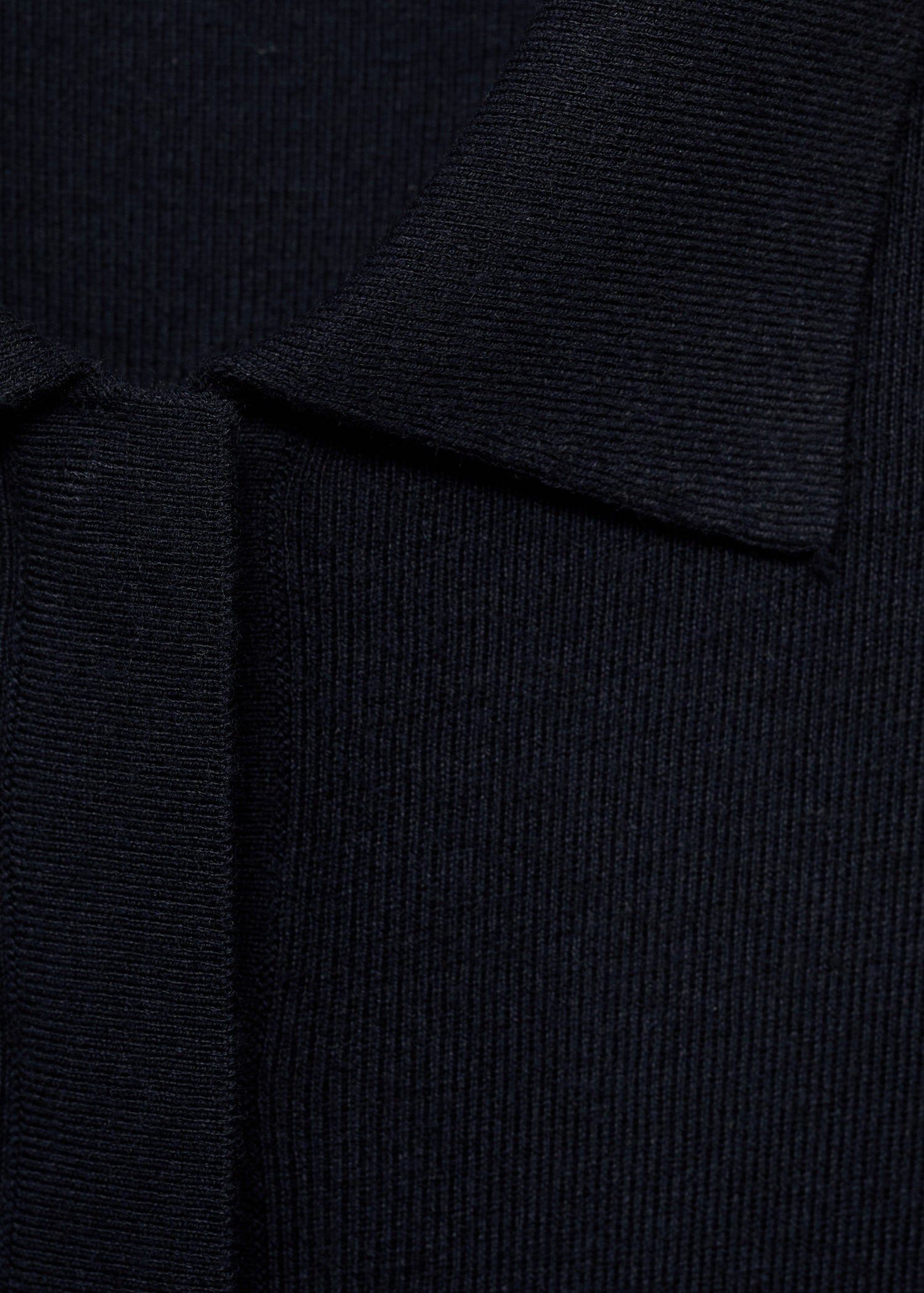 Short-sleeved polo-neck sweater