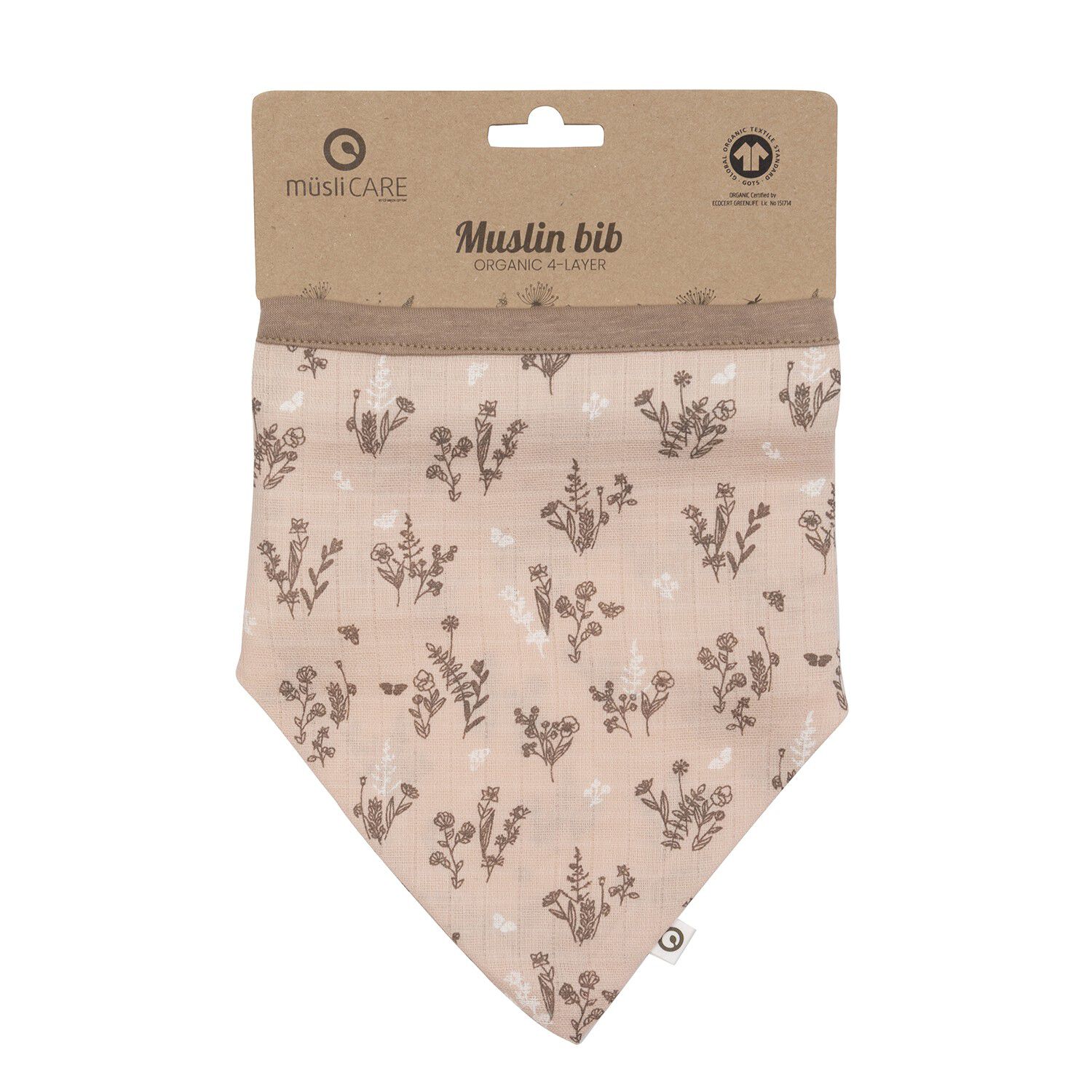 Flora muslin bib