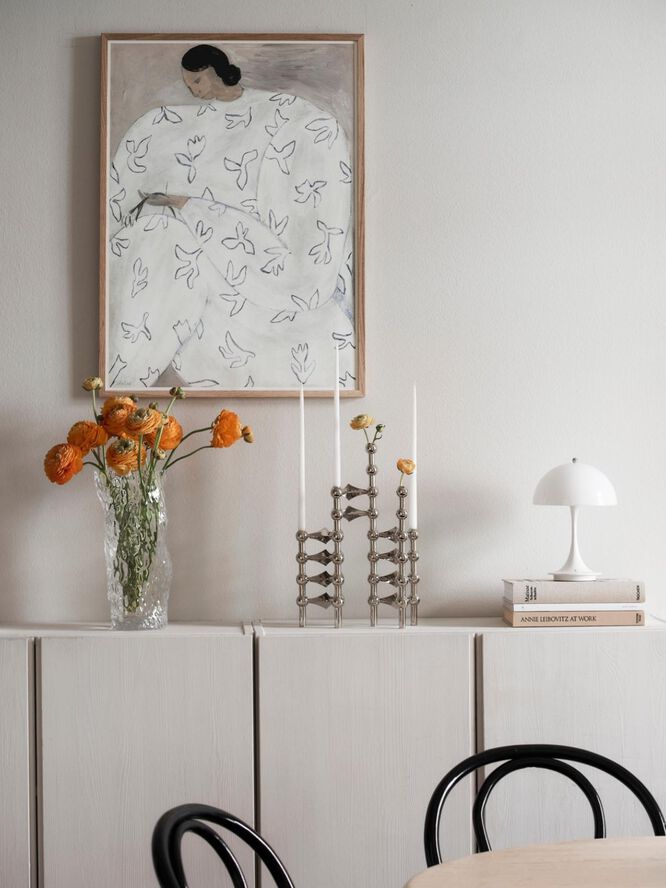 STOFF Nagel ljusstake krom