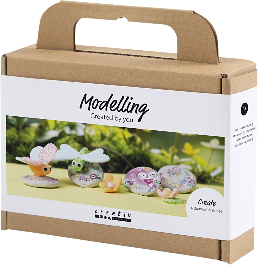 Mini DIY Kit Modellering, Sten med insekt