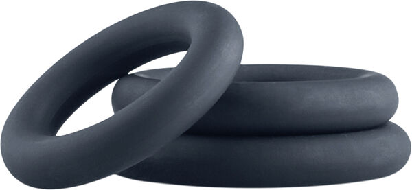 Boners 3-Piece Cock Ring Set - Grey