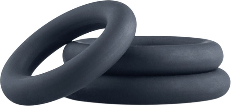 Boners 3-Piece Cock Ring Set - Grey