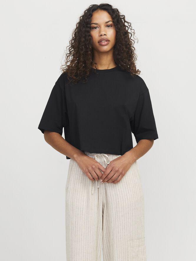 JXANDREA LOOSE SS CROPPED TEE JRS N