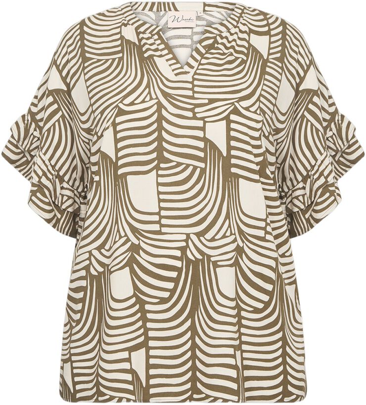 Curvy WA-LOVIS 1 Bluse Oliven