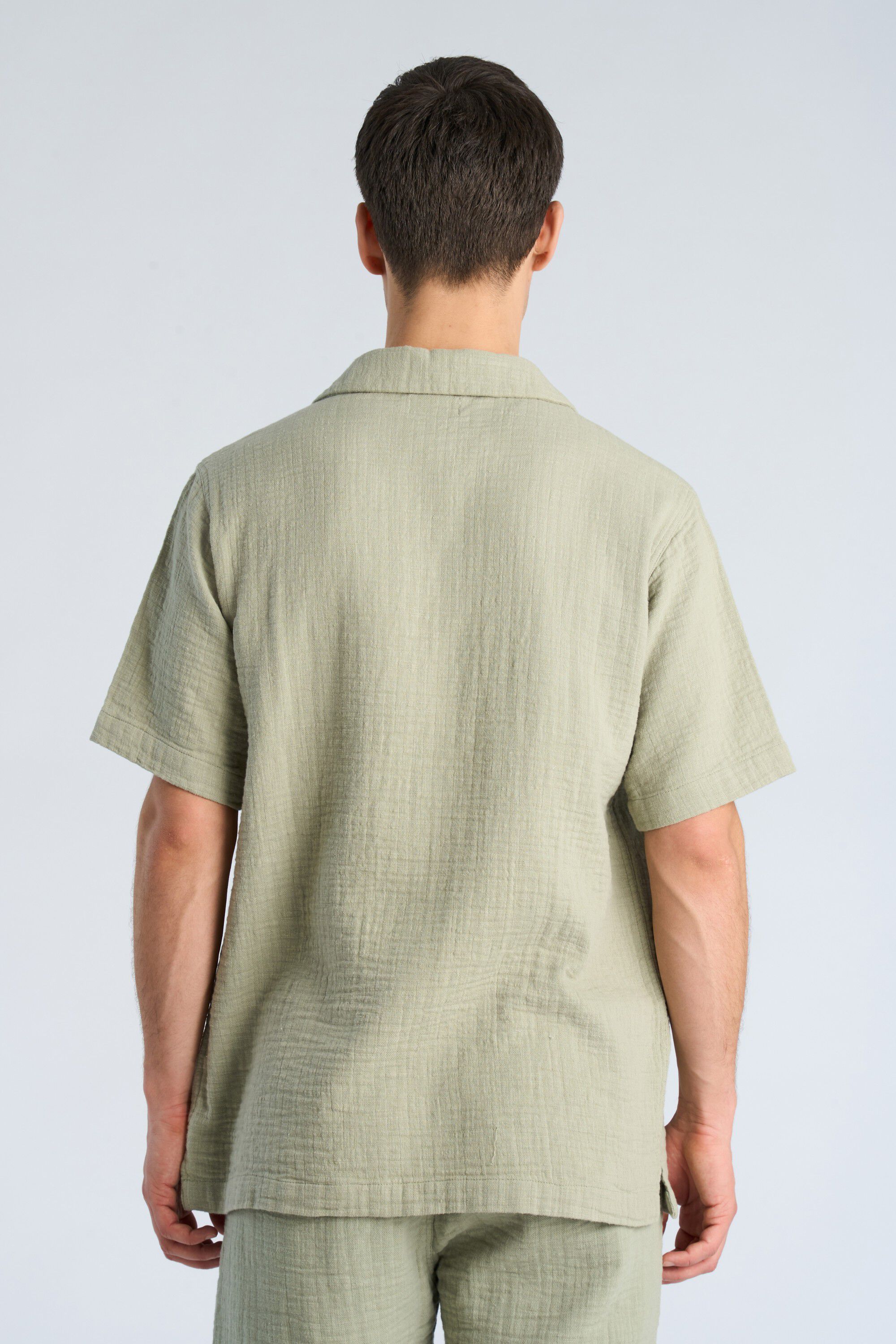 Cotton muslin resort shirt S/S