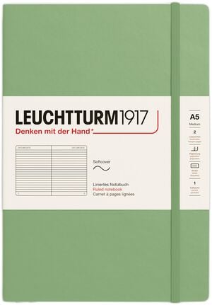 LT1917 Notesbog A5 Linjeret SC - Sage 361590