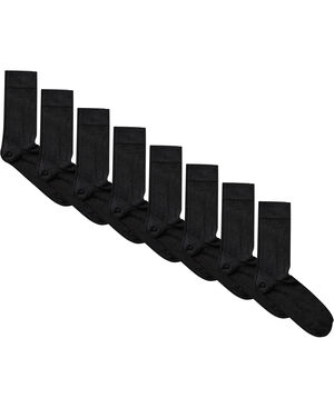 Mens plain sock - 8 pk bl mel