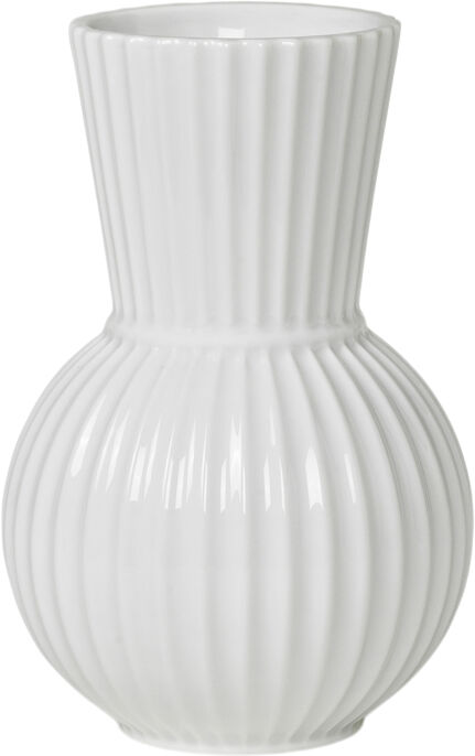 Lyngby Tura Vase H18 hvid porcel&aelig;n