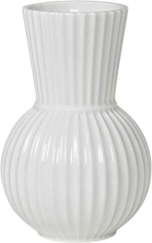 Lyngby Tura Vase H18 hvid porcelæn