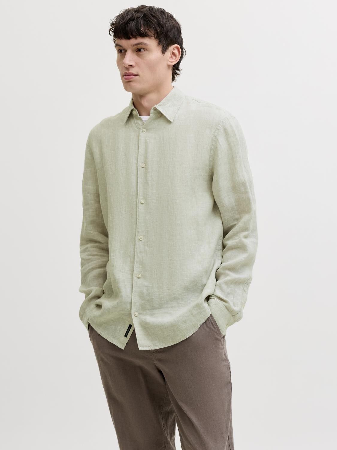 JPRBLALAWRENCE LINEN LS SHIRT SN