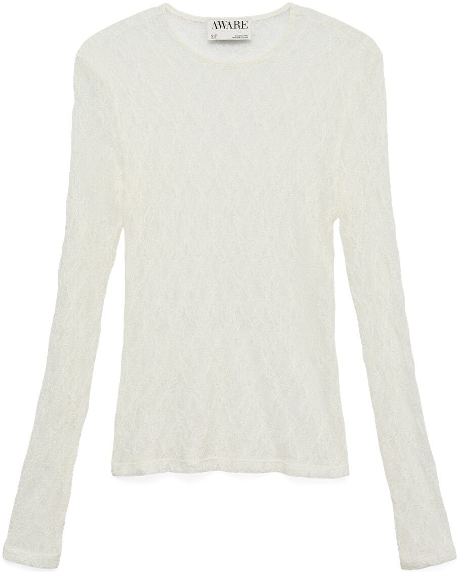 Awtessy Ls O-Neck Lace Top Noos