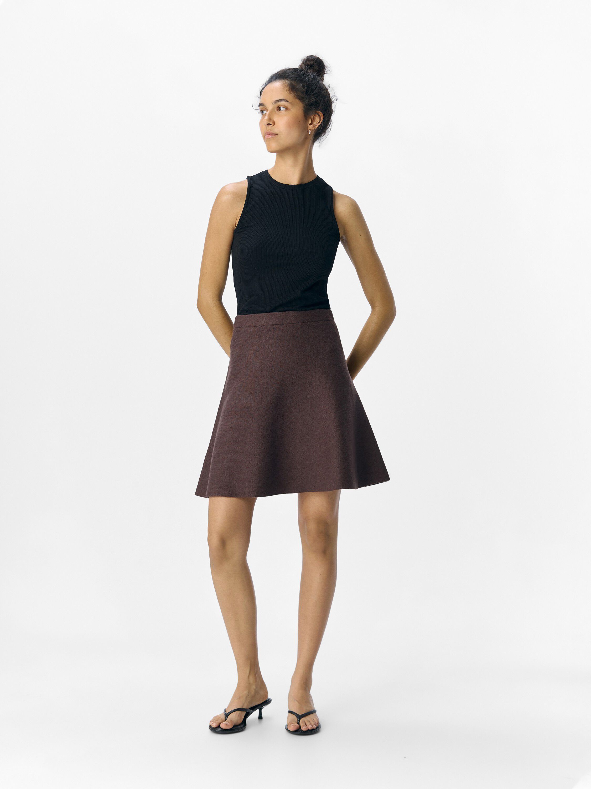 Objreynard Hw Short Knit Skirt Noos
