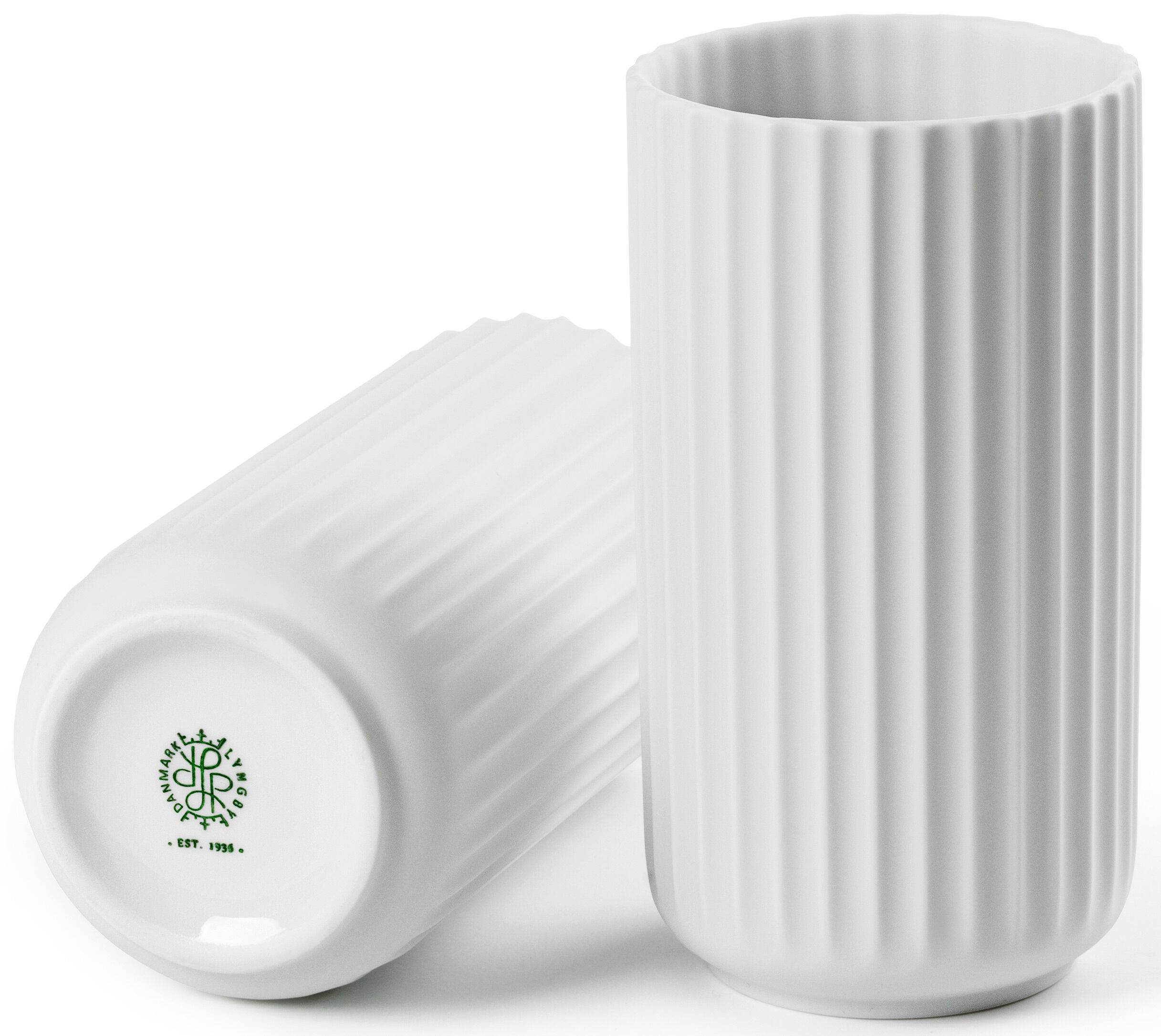 Lyngbyvasen matt vit