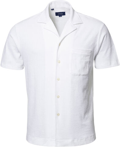 White Terry Resort Shirt  Short Sleeve