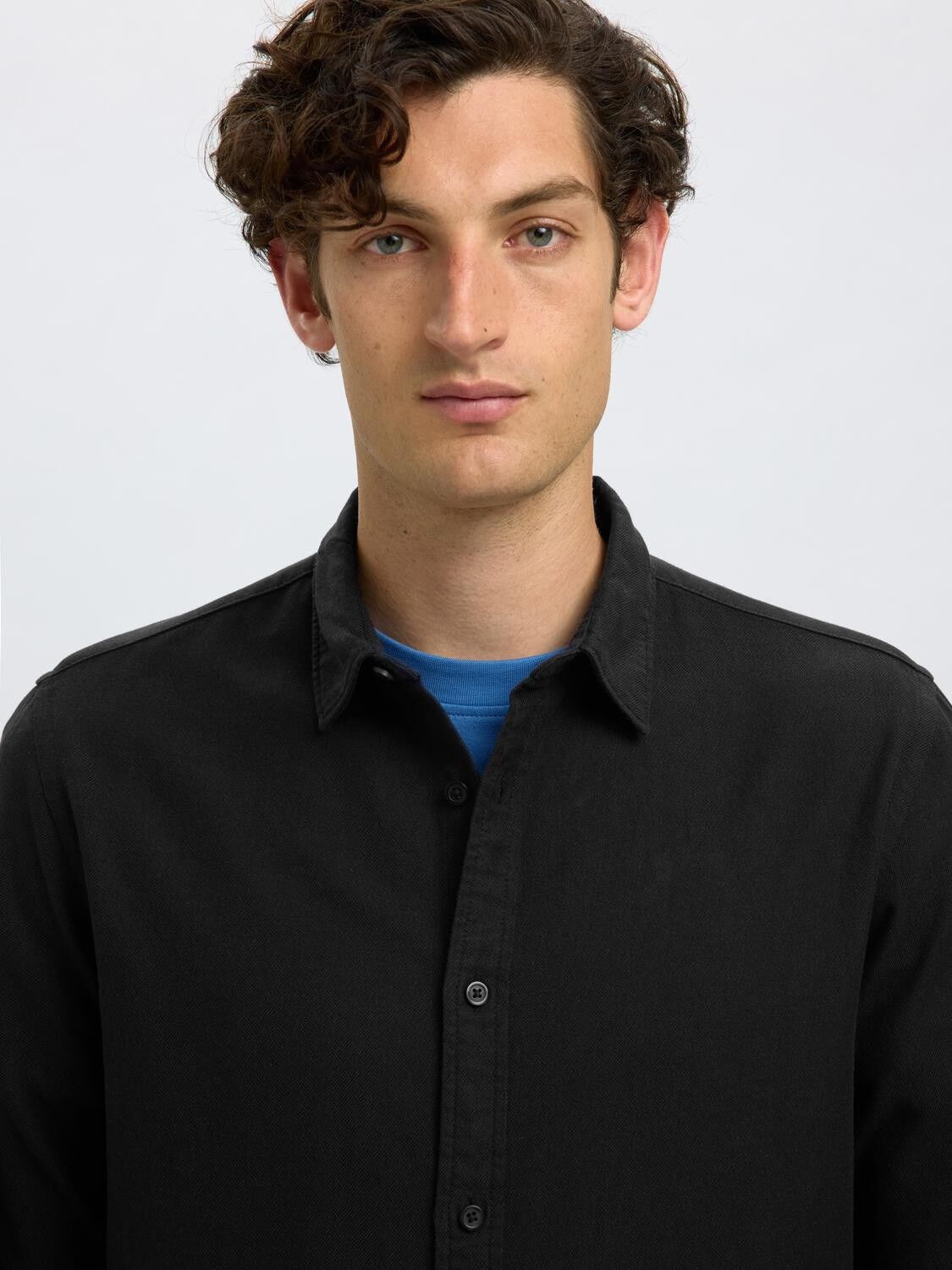 Slhregnoah Brushed Twist Shirt Ls Noos