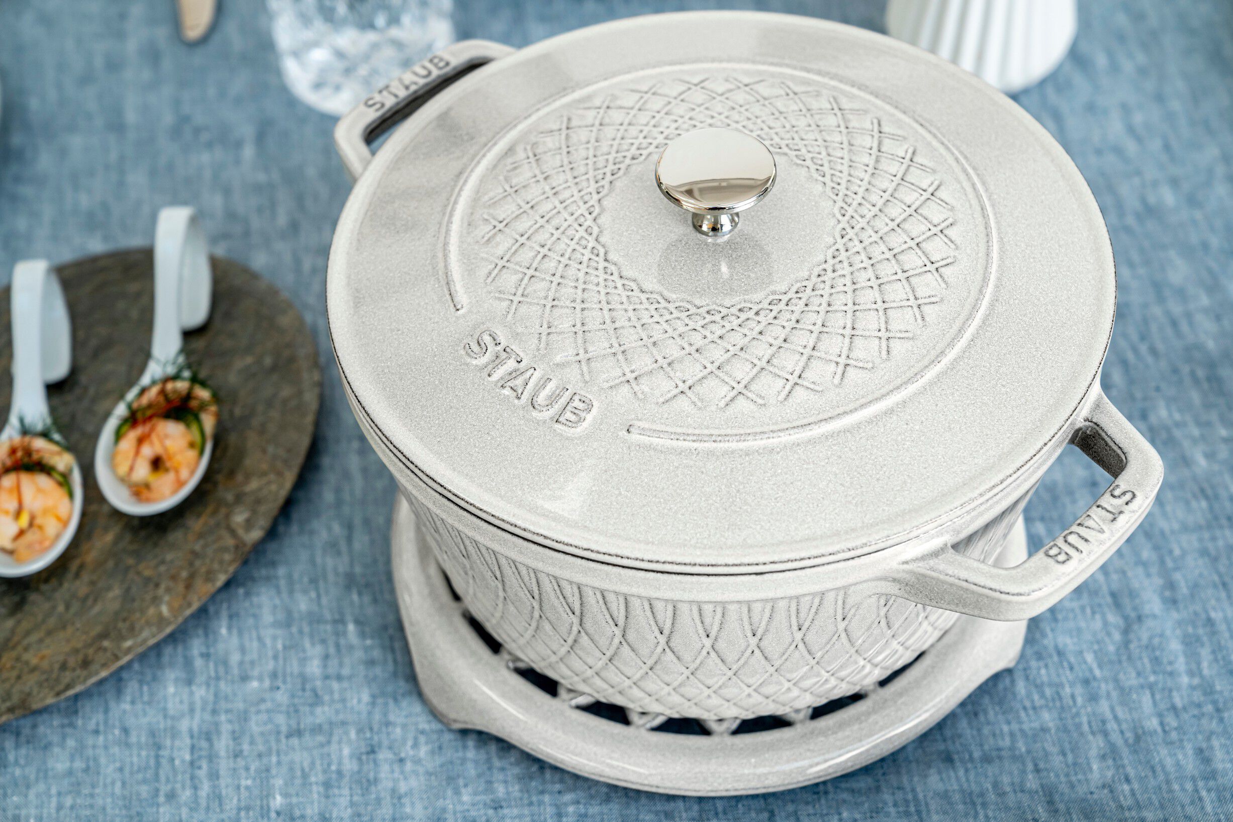 La Cocotte Gryta 24 cm / 4 l, Rund, White Truffle, Gjutj&auml;rn