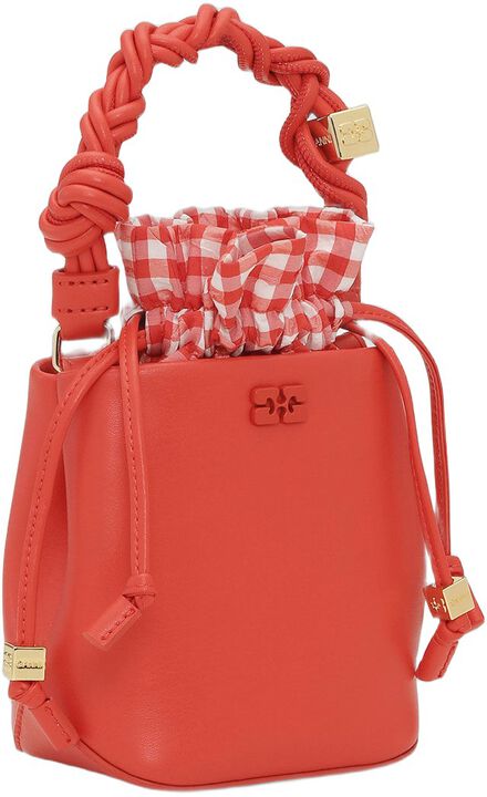 Ganni Bou Bucket Mini Vichy Pouch