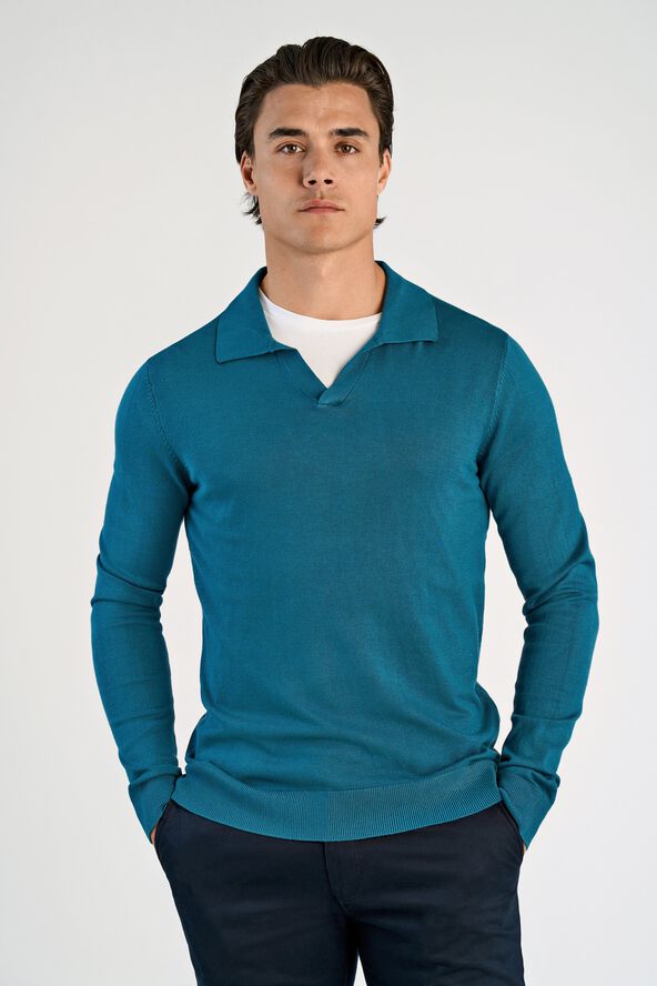 Ecovero L/S v-neck polo