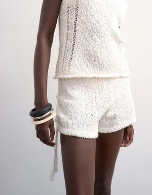 TSKATH KNITTED SIDE TIE SHORT