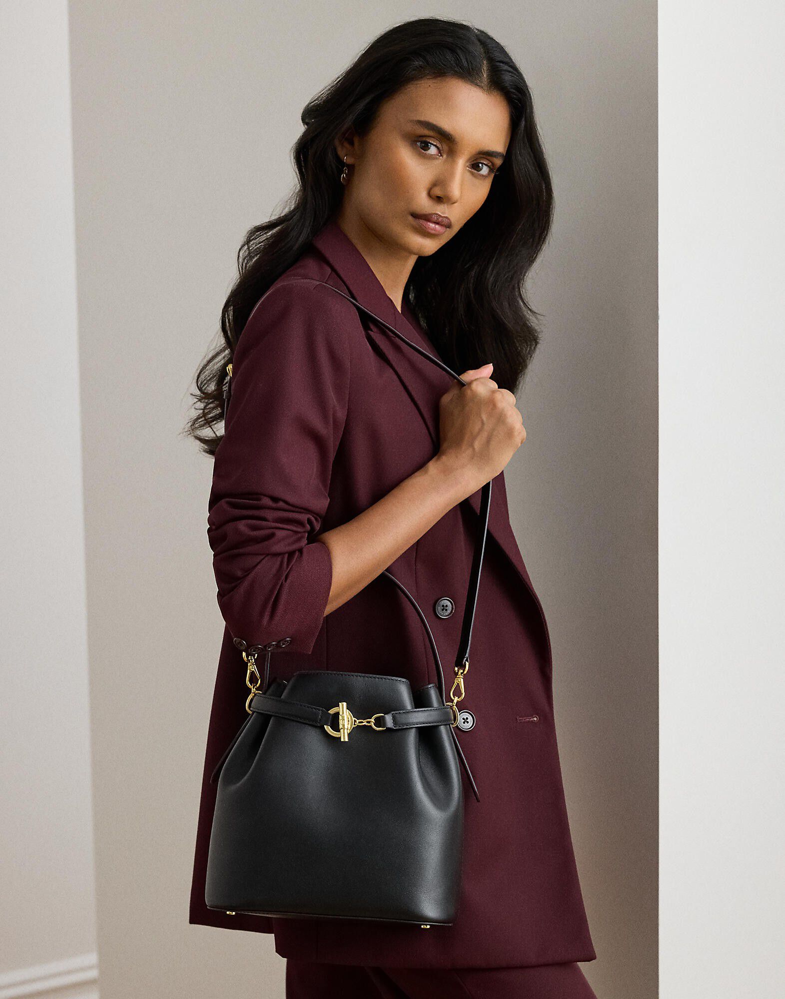 Leather Medium Blaike Bucket Bag