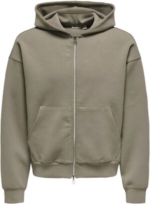 ONSGOYLE BOXY LS SCUBA ZIP HOODIE S