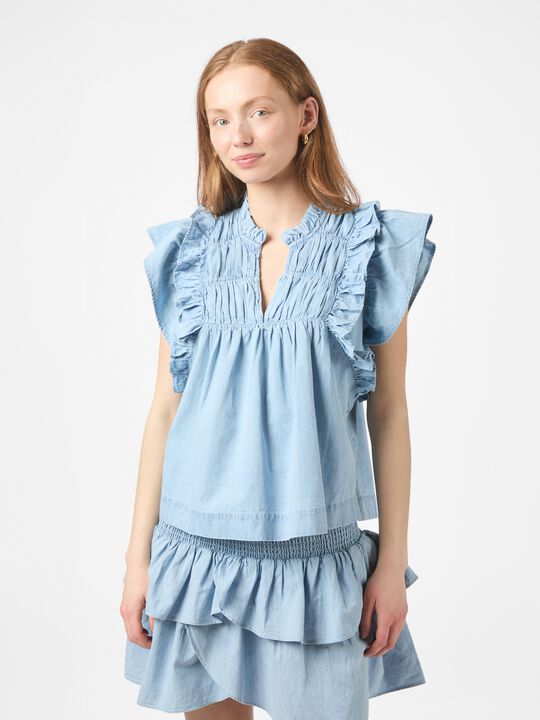 Jayla Denim Top