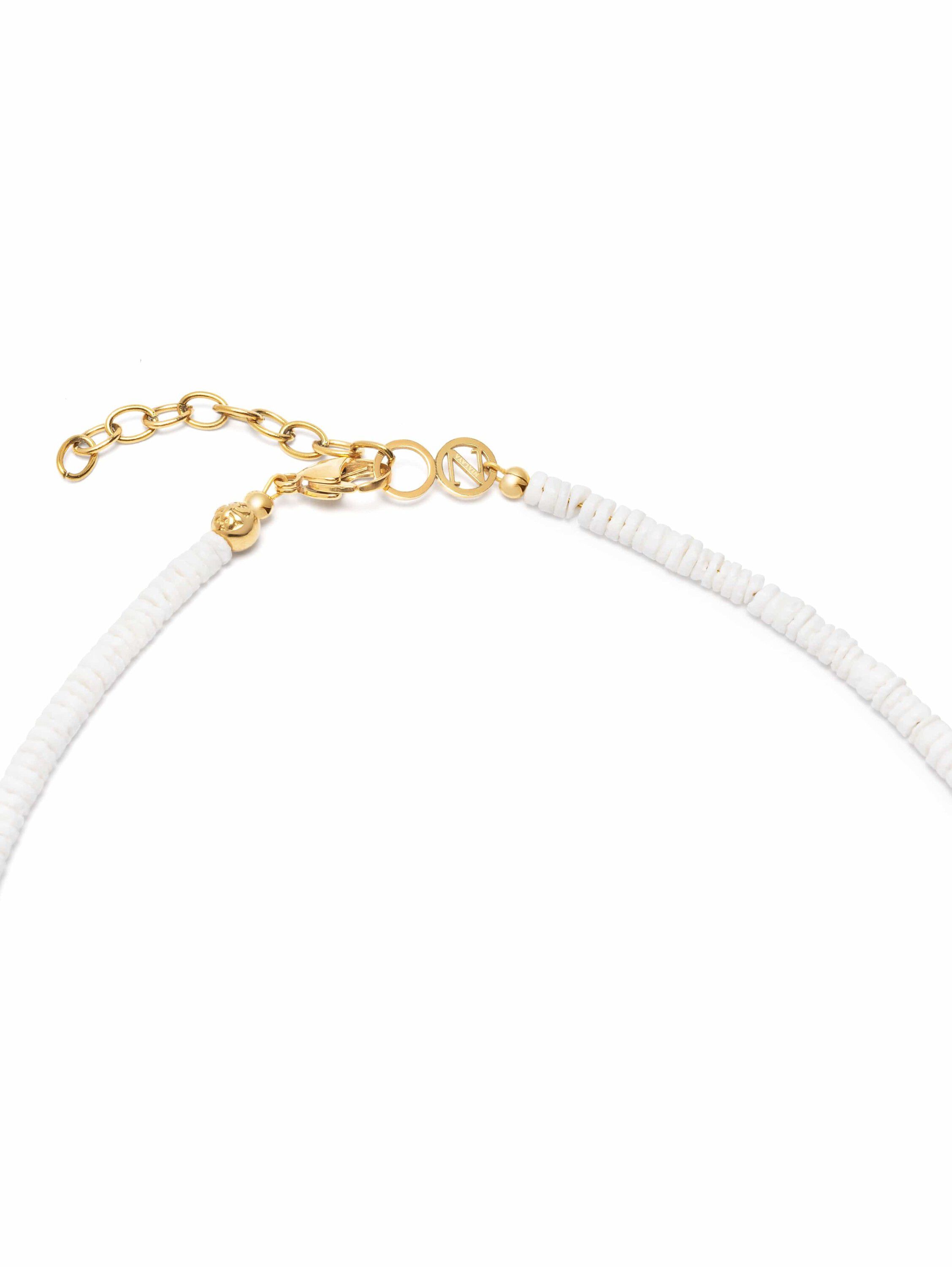 Women's Shell Choker with Gold Details