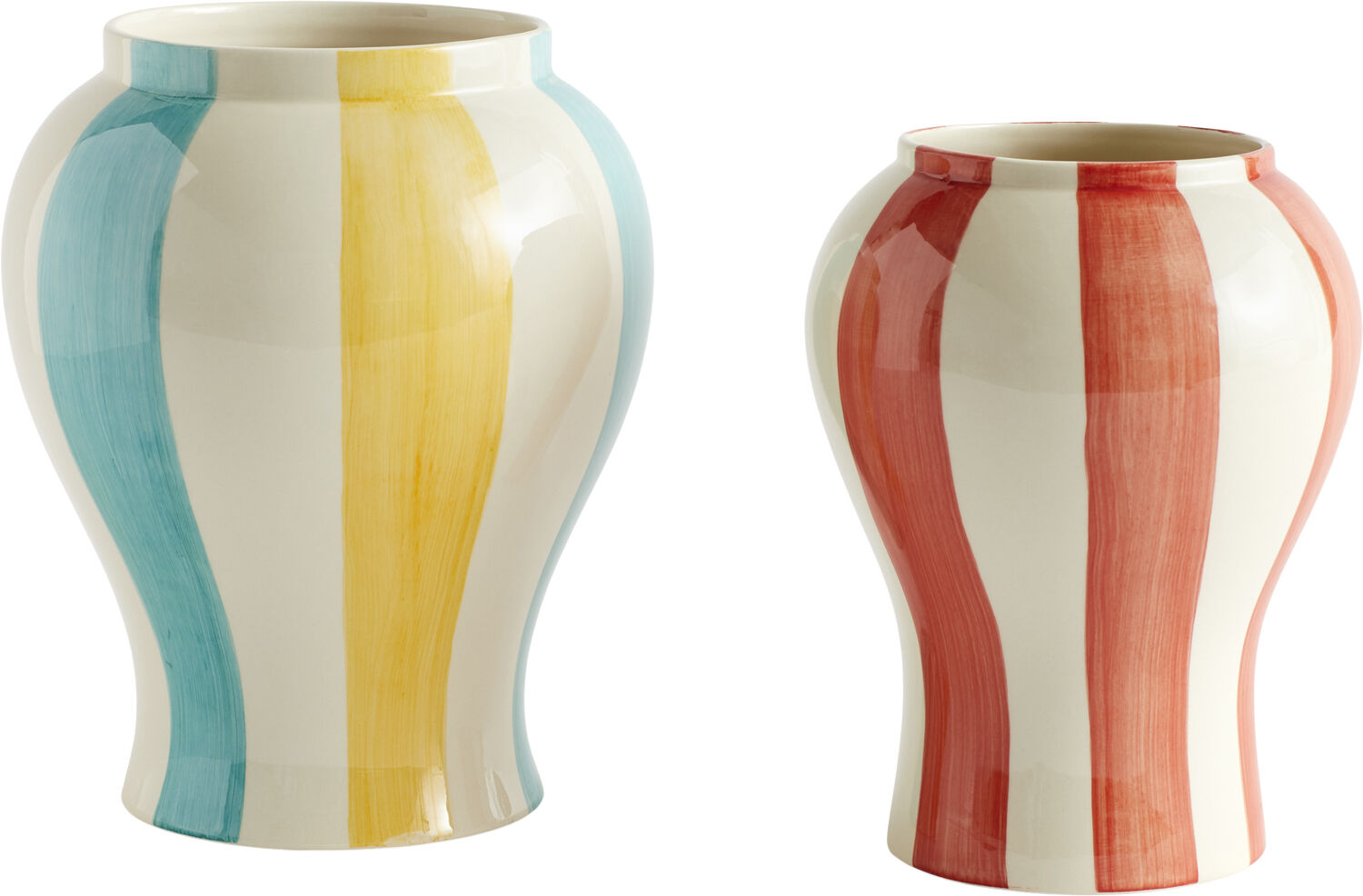 Sobremesa Stripe Vase-Small-Red