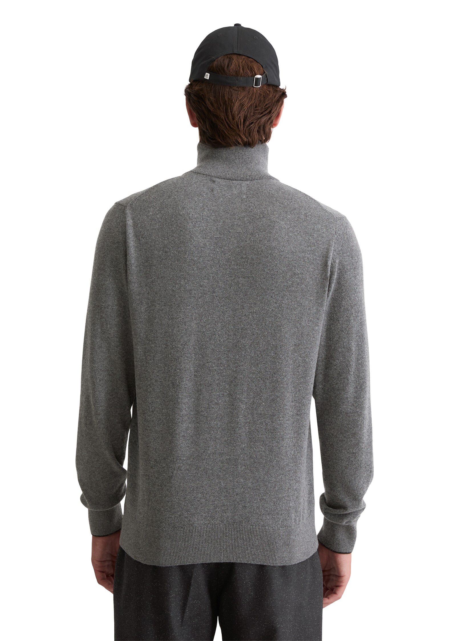 Zipped cardigan with stand up colla