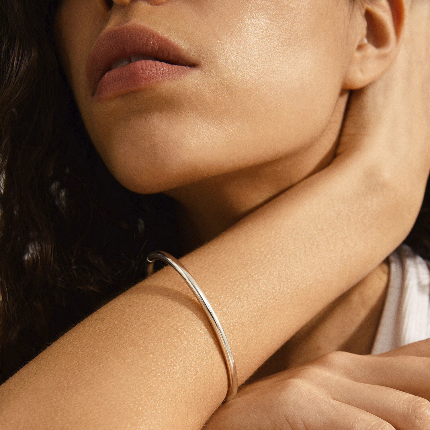 SOPHIA recycled bangle bracelet silver-plated