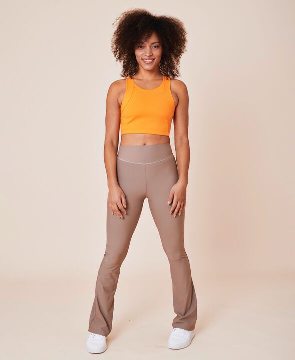 Peak high-waist flared brushed leggings - Ocean