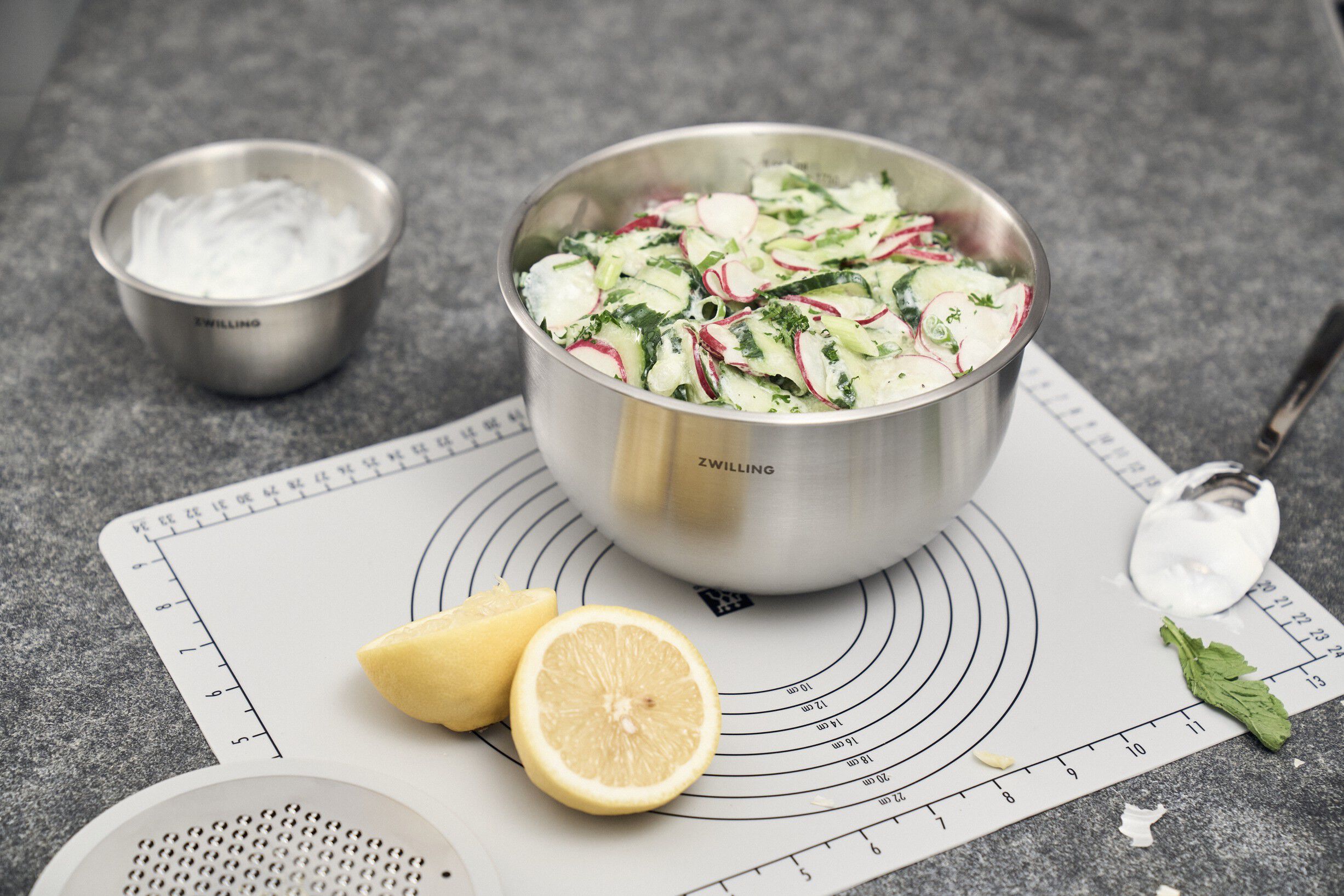 Fresh & Save BOWLS Vakuumsk&aring;l M / 19 cm, Rostfritt st&aring;l, Silver