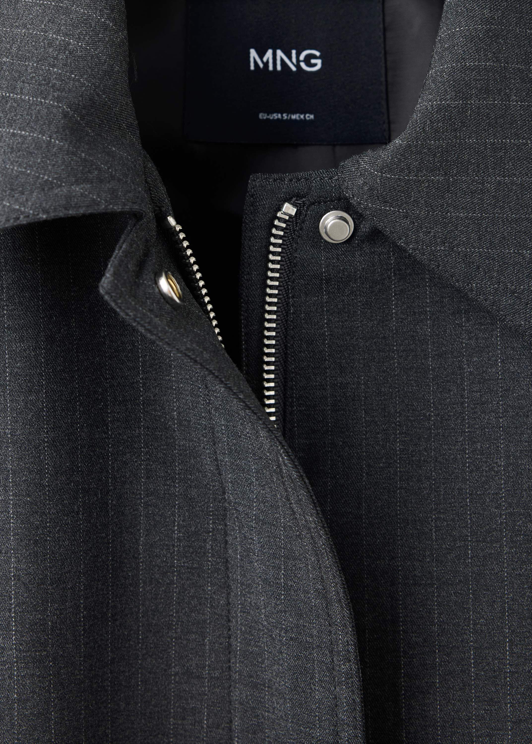 Pinstripe bomber jacket