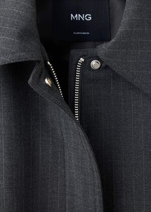 Pinstripe bomber jacket