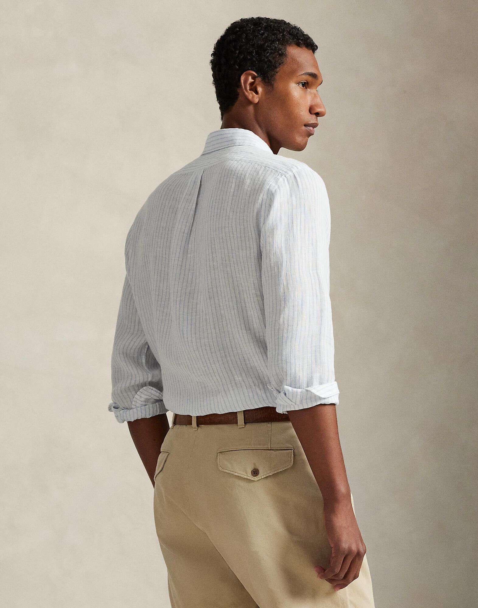 Custom Fit Striped Linen Shirt