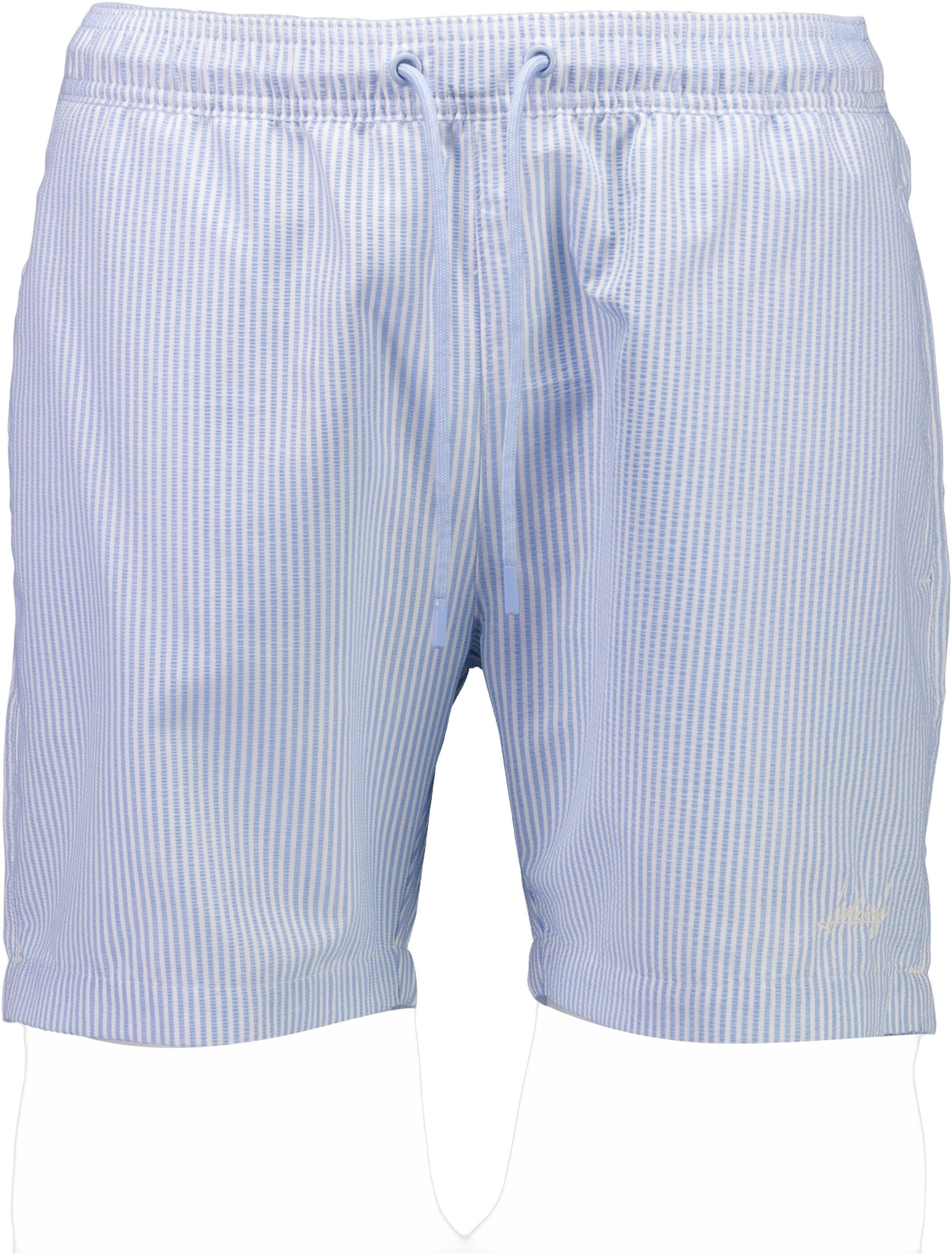 Striped seersucker swim shorts