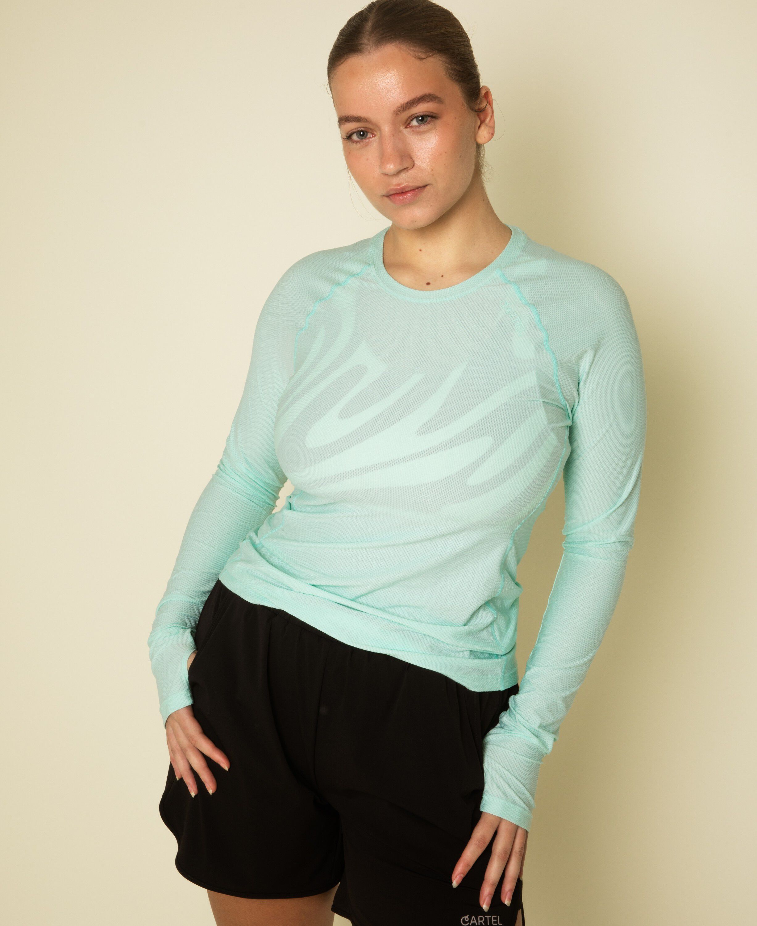 Motion performance lang&aelig;rmet tee - Mint