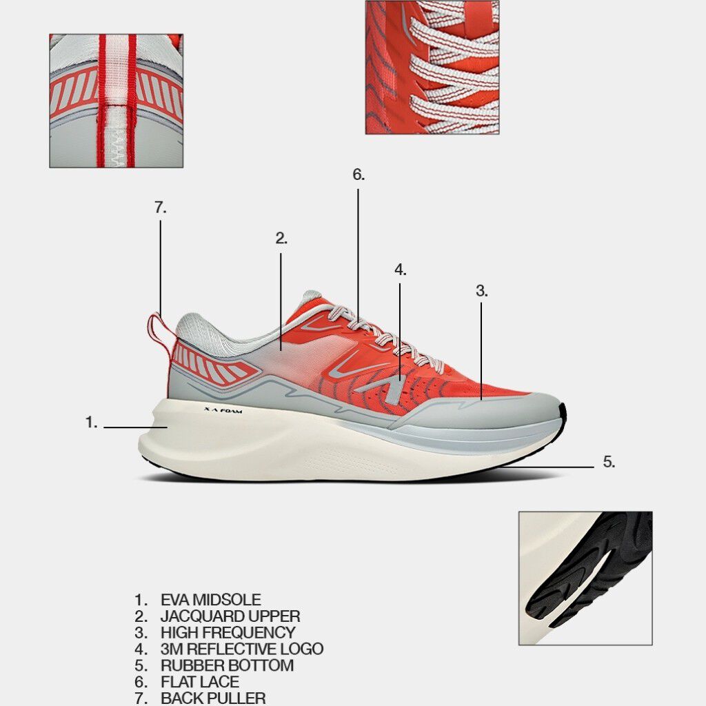 Sprint X Fiery Red Grey