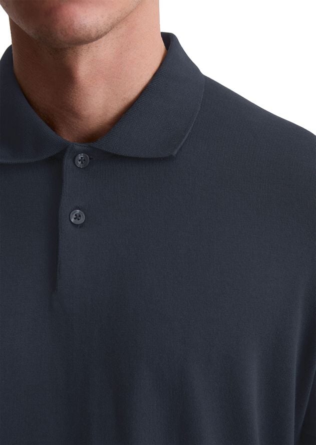 Poloshirt, short sleeve, rib detail